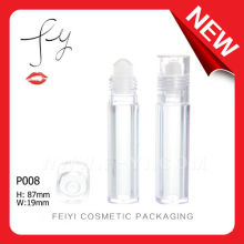 Transparent Clear 8ml Frosted Roll On Cosmetic Bottle